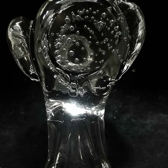 Vintage Glass Bird Paperweight With Controlled Bubbles - Picture 5 of 7